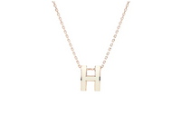 HERMES Necklaces Unisex Gold/White