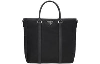 PRADA Fabric With Leather Handbag Men's Black