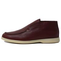 Loro Piana Ankle Boots Men's Burgundy