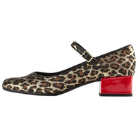 SAINT LAURENT Leopard Print Mary Jane Pumps