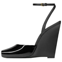 SAINT LAURENT La Scandale Wedge Sandals Women's