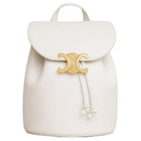 CELINE Triomphe Smooth Cow Leather Backpack Women's White