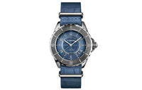 CHANEL Wrist Watch Automatic Mechanical Movement Nylon Crocodile Leather Strap Blue Dial Women's Watch H4338
