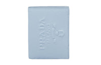 PRADA Saffiano Leather Wallet Small Size Women's Sky Blue