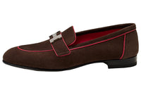 HERMES Women's Casual Shoes Women's Red Brown
