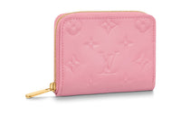 LOUIS VUITTON Zippy Leather Coin Purse Women's Pink