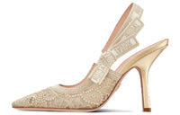 DIOR J'Adior Cone Heel High Heels 10cm Women's Gold