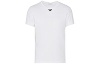 PRADA Triangle logo Cotton T shirt