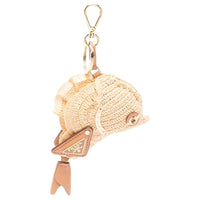 PRADA Raffia Keychains Women's Yellow