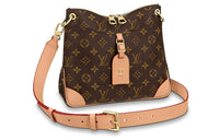 LOUIS VUITTON Odeon Canvas Handbag, Shoulder Bag, Crossbody Bag Small Size Women's Brown