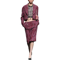CHANEL Cropped Coats Women's Purple