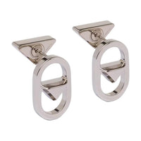 PRADA Metal Earrings Women's Silver