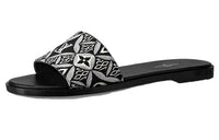 LOUIS VUITTON Lock It Stylish Sandals Women's Black White