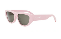 CELINE Acetate Irregular Shape Sunglasses Unisex Pink