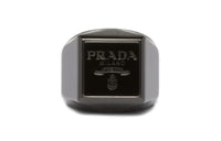 PRADA Symbol Rings Men Black