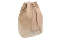 PRADA Nylon Clutch Women's Beige