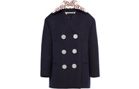 PRADA Velvet Jackets Women's Marine Blue