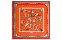 HERMES Silk Scarves Women's Red