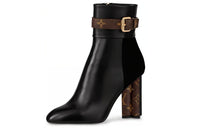 LOUIS VUITTON Silhouette Ankle Boots Women's Black