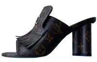 LOUIS VUITTON Monogram Fringe Pumps 'Brown' Women's