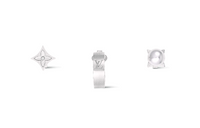 LOUIS VUITTON Metal Earrings Men's Silver