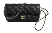CHANEL Cow Leather Glass Storage Box Crossbody Bag Women's Black