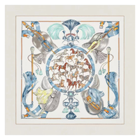 HERMES Silk Scarves Women's White