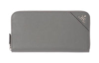 PRADA Saffiano Leather Wallet Men's Light Gray