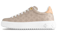 LOUIS VUITTON Time Out Low Top Skateboard Shoes Women's Gray