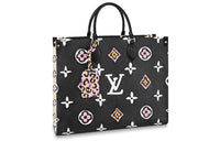 LOUIS VUITTON ONTHEGO Monogram Canvas One Shoulder Handbags Large Size Women's Black