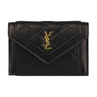 SAINT LAURENT Calfskin Wallet Women's Black