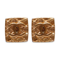 CHANEL Pre-Owned 2003 Diamond-quilted CC Stud Earrings