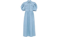 MIU MIU Short-Sleeved Dresses Women's Light Blue