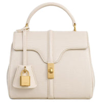 CELINE Lizard Skin Shoulder Bag Crossbody Bag Handbag Mini Women's Light Beige