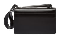 PRADA Brushed Leather Shoulder Bag Crossbody Bag Women's Black