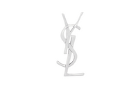 SAINT LAURENT 18K Gray Gold Stud Earrings Women's Silver