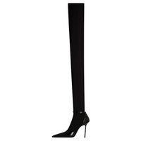 SAINT LAURENT Buckle Detailed Pointed Toe Boots Women's