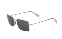 CELINE Metal Rectangular Sunglasses Men's Silver
