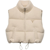 PRADA Logo embroidered Down Vest