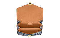 LOUIS VUITTON Pochette Metis Fabric Handbag Messenger Bag One Shoulder Handbag Medium Size Women's Blue