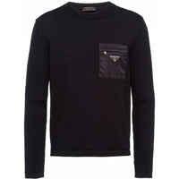 PRADA Logo Rib Knitted Jumper