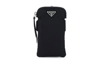 PRADA Nylon Cell Phone Pouch Unisex Black