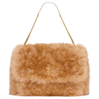 SAINT LAURENT Viscose Handbag Shoulder Bag Extra Large Women's Amber