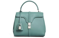 CELINE 16 Grained Calfskin Handbag, Handbag Small Size Women's Celadon