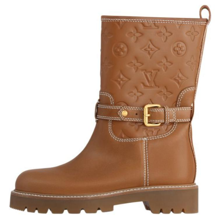 LOUIS VUITTON Territory Ankle Boots Women's Brown