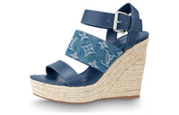 LOUIS VUITTON Strap Sandals Women's Blue