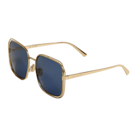 DIOR Metal Square Sunglasses Women's Gold