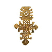 CHANEL 1994 Plated Cc Cross Costume Brooch