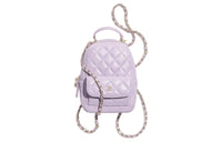 CHANEL Lambskin Backpack Mini Women's Lilac