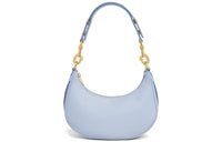 CELINE AVA Cow Leather Handbag Medium Size Women's Light Blue